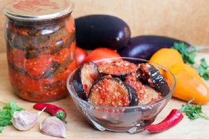 Рецепт жаренных синеньких с чесноком