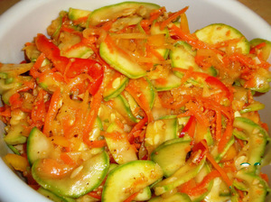 Кабачки по-корейски - вкусный рецепт на зиму