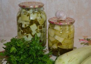 Заготовка из кабачков