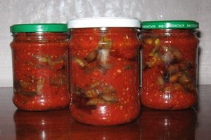 Продукты для приготовления заготовки из баклажан