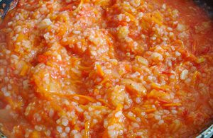 Очень вкусный рисовый салат на зиму