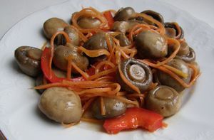 Рецепт маринования шампиньонов по-корейски