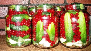 Маринованные огурцы со смородиной - очень вкусно!
