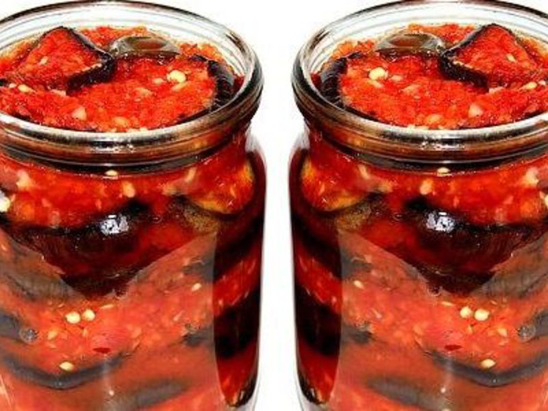 Тещин язык из баклажанов на зиму Вкусный салат тещин язык
