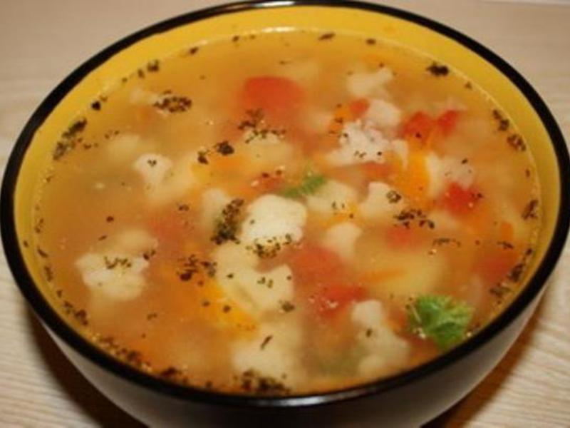 Суп с цветной капустой Вкусный диетический суп