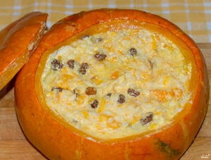 Рецепт каши в тыкве