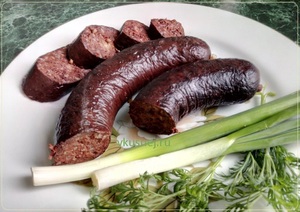 Ингредиенты для кровяной колбасы с гречкой