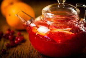 Клюквенный сироп с апельсином