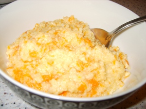 Варенная тыква с пшенной кашей 