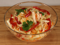 Маринованная капуста быстрого приготовления с болгарским перцем