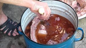 Варка грудинки