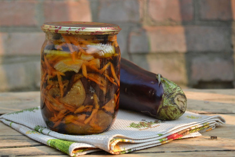 Маринованные баклажаны  Для длительного хранения